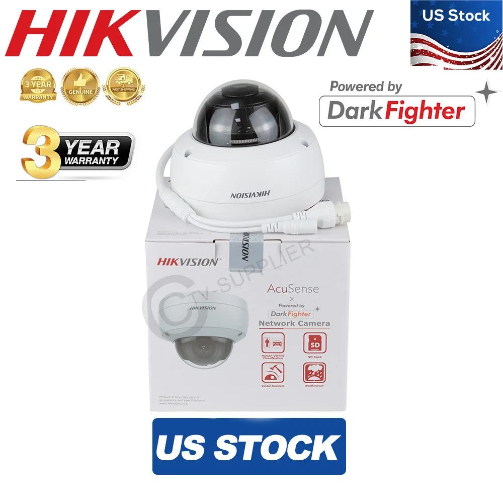 Hikvision 4MP IP Camera Dome IR30m Powered by Darkfighter Vandal-resistant (IK10)
Hikvision 4MP IP Camera Dome IR30m Powered by Darkfighter Vandal-resistant (IK10)