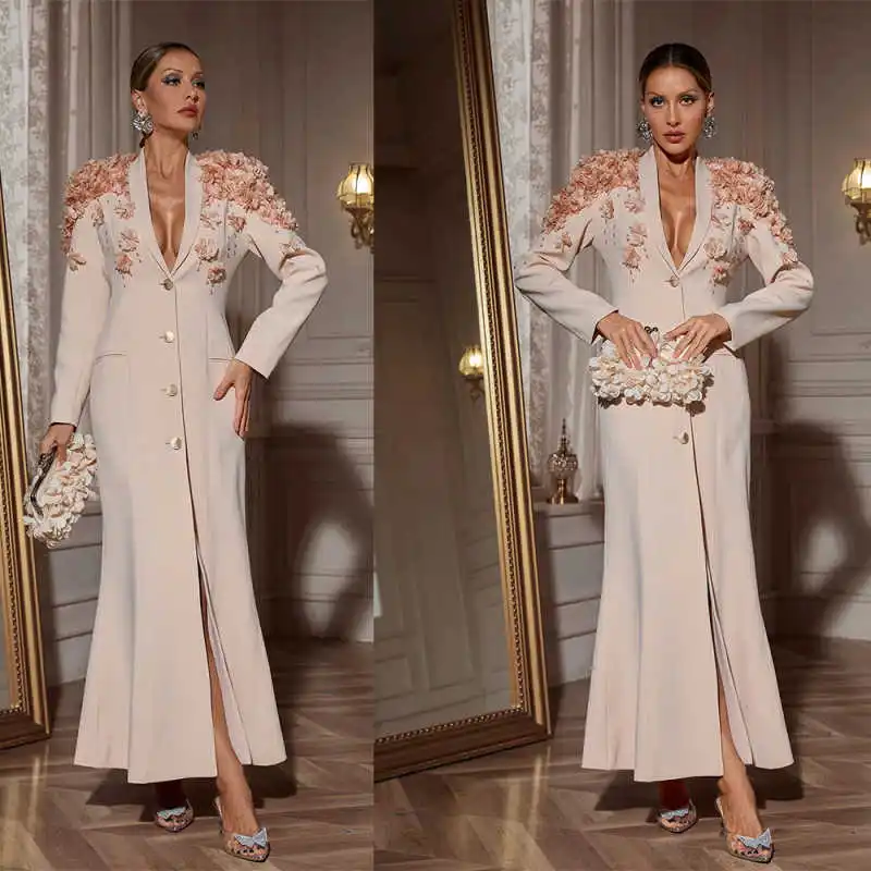 Gorgeous Flowers Women's Long Coat V Neck Long Sleeve Office Ladies Work Plus Size Birthday Party Customized Jacket
Gorgeous Flowers Women's Long Coat V Neck Long Sleeve Office Ladies Work Plus Size Birthday Party Customized Jacket