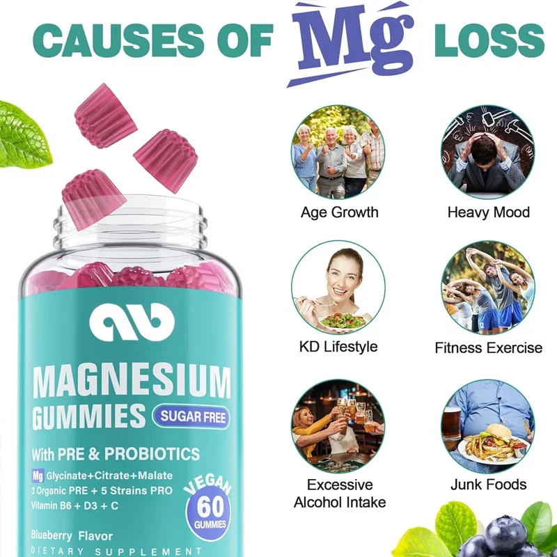 Мягкие конфеты Triple Magnesium Compound 400 мг, без сахара, малиновая кислота, содержащие витаминами B6, D3, и C, используются для мышц и эмоций
Мягкие конфеты Triple Magnesium Compound 400 мг, без сахара, малиновая кислота, содержащие витаминами B6, D3, и C, используются для мышц и эмоций