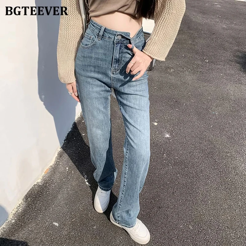 BGTEEVER Vintage Loose Women Solid Straight Jeans High Waist Ladies Floor-Length Denim Trousers Spring Summer Female Jeans
BGTEEVER Vintage Loose Women Solid Straight Jeans High Waist Ladies Floor-Length Denim Trousers Spring Summer Female Jeans