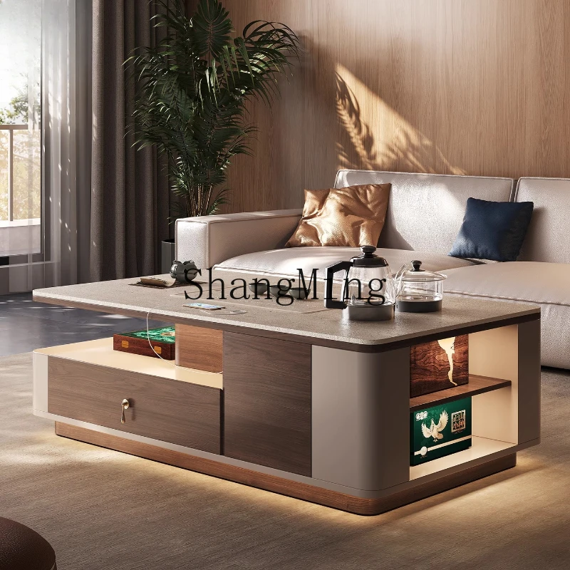 SM modern simple new coffee table living room home high-end simple wind tea integrated table
SM modern simple new coffee table living room home high-end simple wind tea integrated table