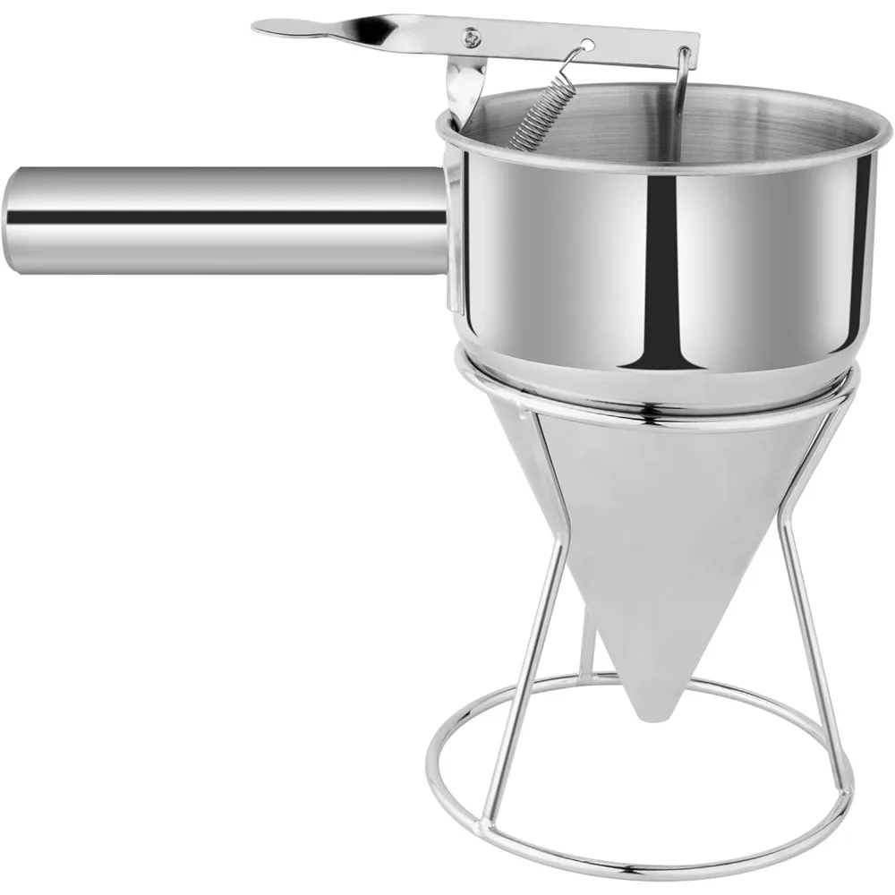 Stainless Steel Pancake Batter Dispenser Funnels with Stand Great for Cupcakes, Takoyaki or Any Baked Goods
Stainless Steel Pancake Batter Dispenser Funnels with Stand Great for Cupcakes, Takoyaki or Any Baked Goods