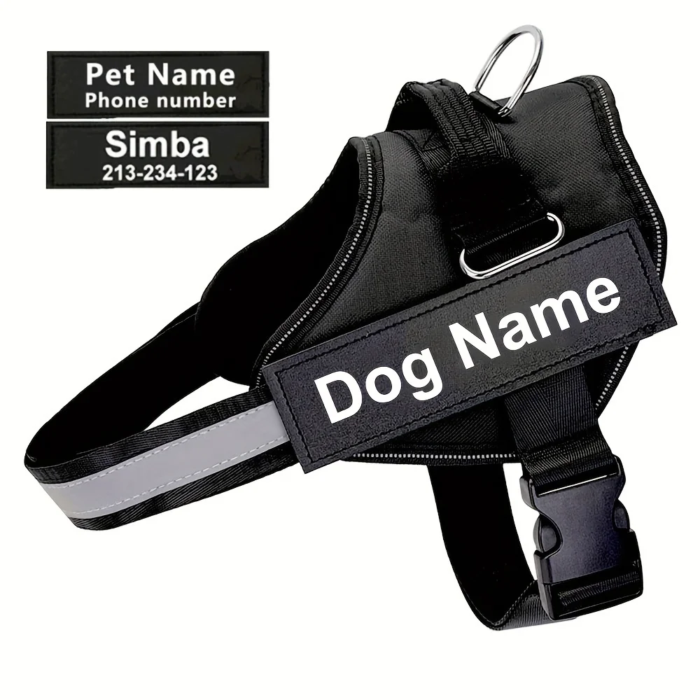 Personalized No-Pull Dog Harness With Custom Name And Phone Number Heavy Duty Pet Vest To Prevent Tugging, Pulling, Or Choking, Training And Walking, Without Battery
Personalized No-Pull Dog Harness With Custom Name And Phone Number Heavy Duty Pet Vest To Prevent Tugging, Pulling, Or Choking, Training And Walking, Without Battery