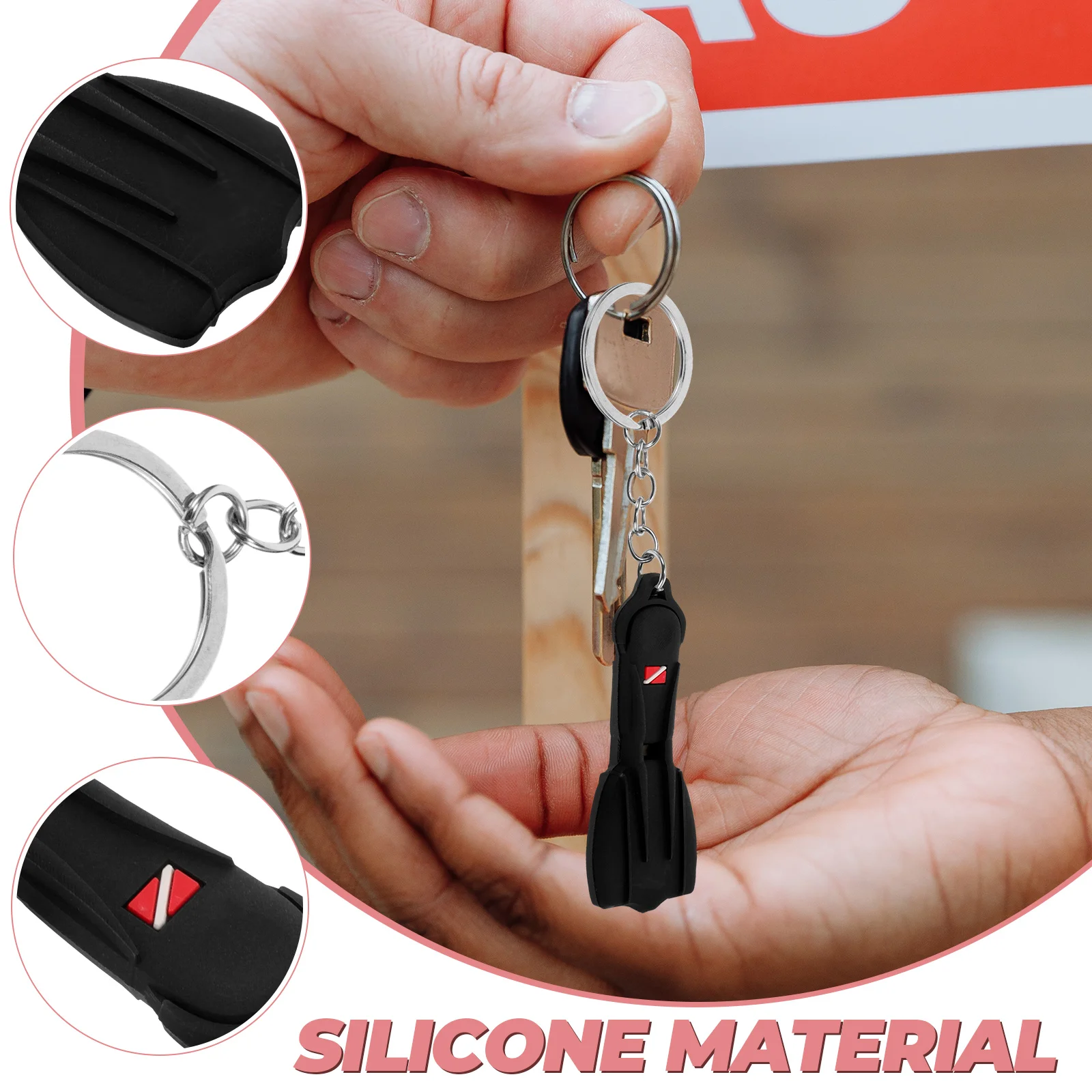 Diving Fin Keychain Black Silicone Small Pendants Portable Creative Hanging Bag Pendant Diving Souvenir Team Sports Flipper
Diving Fin Keychain Black Silicone Small Pendants Portable Creative Hanging Bag Pendant Diving Souvenir Team Sports Flipper