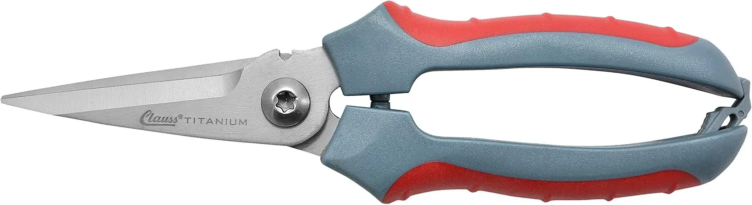 8 in Titanium Snips with Wire Cutter, Spring-Assist Serrated Blades for Heavy Duty Cutting, Gray
8 in Titanium Snips with Wire Cutter, Spring-Assist Serrated Blades for Heavy Duty Cutting, Gray