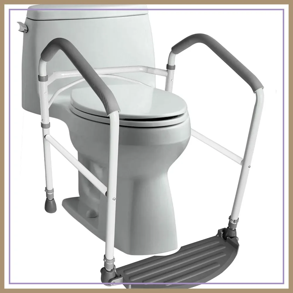 Folding Toilet Safety Frame & Rail - Portable Handrail Bars with Adjustable Height for Bathroom Safety
Folding Toilet Safety Frame & Rail - Portable Handrail Bars with Adjustable Height for Bathroom Safety