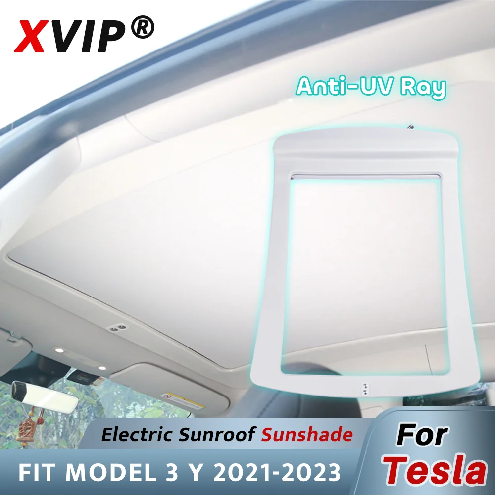 XVIP Electric Sunroof Sunshade Telescopic Roof Sky Magnetic Anti-UV Ray Roof Sun Visor Protector For Tesla Model Y 2021-2023
XVIP Electric Sunroof Sunshade Telescopic Roof Sky Magnetic Anti-UV Ray Roof Sun Visor Protector For Tesla Model Y 2021-2023