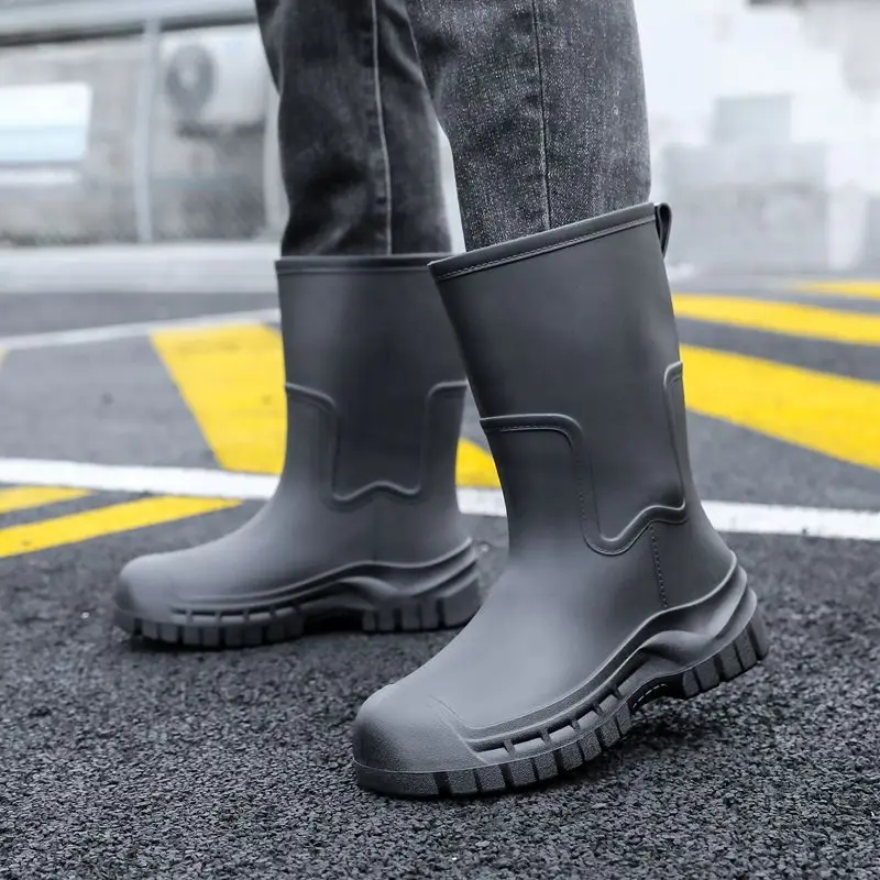 Men's Mid Calf Waterproof Non Slip Rain Boots Durable Rubber PVC Work Fishing Outdoor Water Shoes New
Men's Mid Calf Waterproof Non Slip Rain Boots Durable Rubber PVC Work Fishing Outdoor Water Shoes New