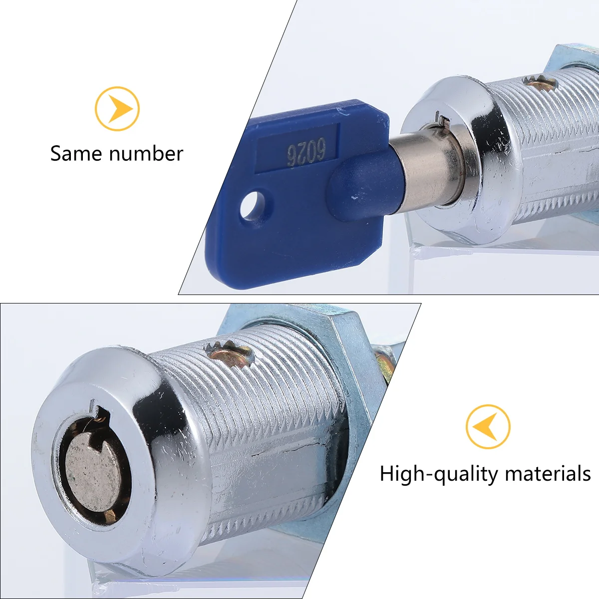 2 Pcs Replacement Round Bead Door Lock Tublar Key Miniature Tubular Push Locks Cam
2 Pcs Replacement Round Bead Door Lock Tublar Key Miniature Tubular Push Locks Cam