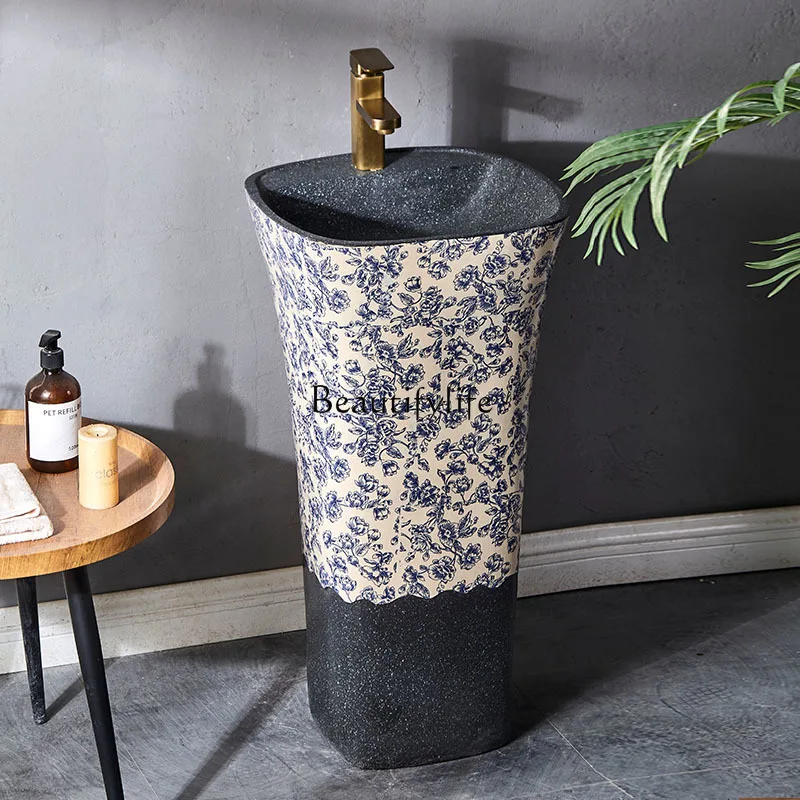 Blue and white column outdoor wash basin courtyard integrated floor type wash basin
Blue and white column outdoor wash basin courtyard integrated floor type wash basin