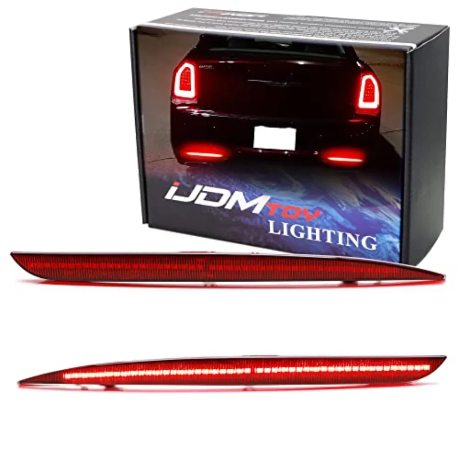 OE- Lens 90-SMD Full LED Rear Bumper Reflector Light Trim Compatible With 2015-up Chrysler 300, Function as Tail or Rear Fog Li
OE- Lens 90-SMD Full LED Rear Bumper Reflector Light Trim Compatible With 2015-up Chrysler 300, Function as Tail or Rear Fog Li