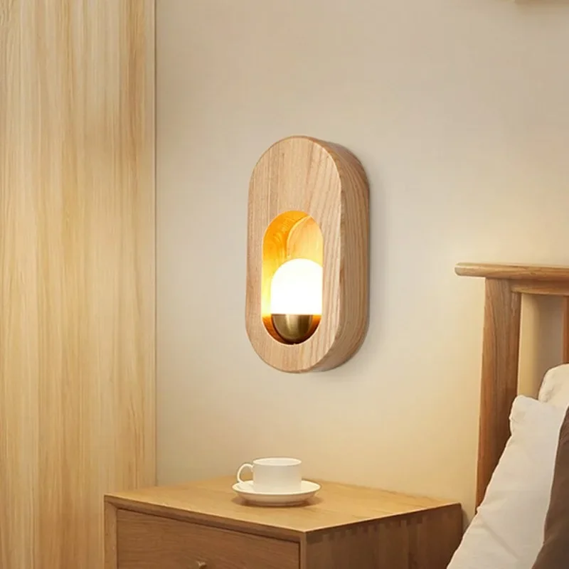 Modern Minimalist Nordic Wall Lamp, Bedside Lamp, Bedroom LED Solid Wood Aisle Lamp, Hotel Wall Lamp
Modern Minimalist Nordic Wall Lamp, Bedside Lamp, Bedroom LED Solid Wood Aisle Lamp, Hotel Wall Lamp