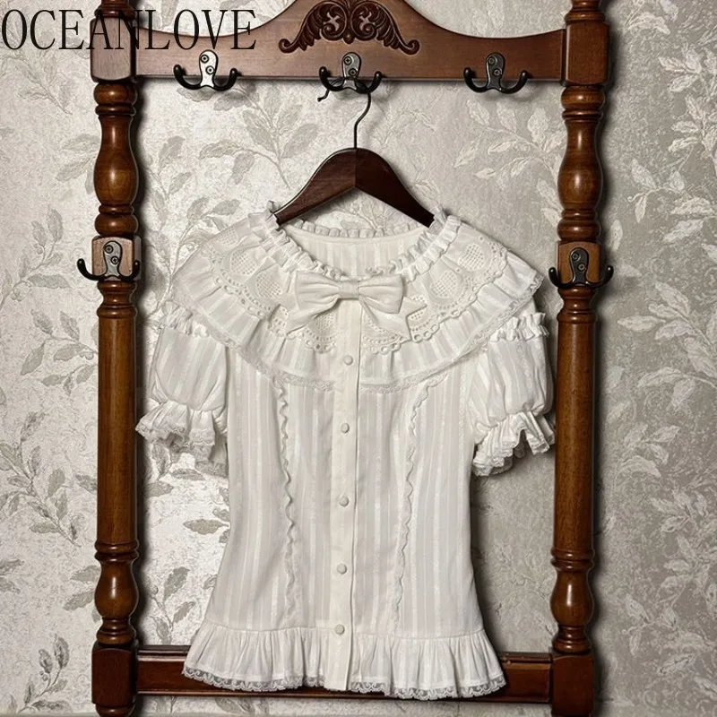 OCEANLOVE Japanese Style Blouses Lolita Spring Summer Ruffles Bows Women Shirts Fashion Vintage Sweet Cute Blusas Mujer
OCEANLOVE Japanese Style Blouses Lolita Spring Summer Ruffles Bows Women Shirts Fashion Vintage Sweet Cute Blusas Mujer