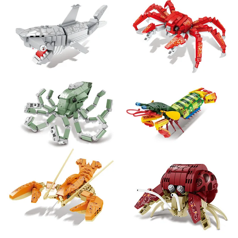City Creative Marine Animal Series Sharks, Octopuses, Lobsters, Crabs Desktop Decoration Building Blocks Toys Christmas Gifts
City Creative Marine Animal Series Sharks, Octopuses, Lobsters, Crabs Desktop Decoration Building Blocks Toys Christmas Gifts