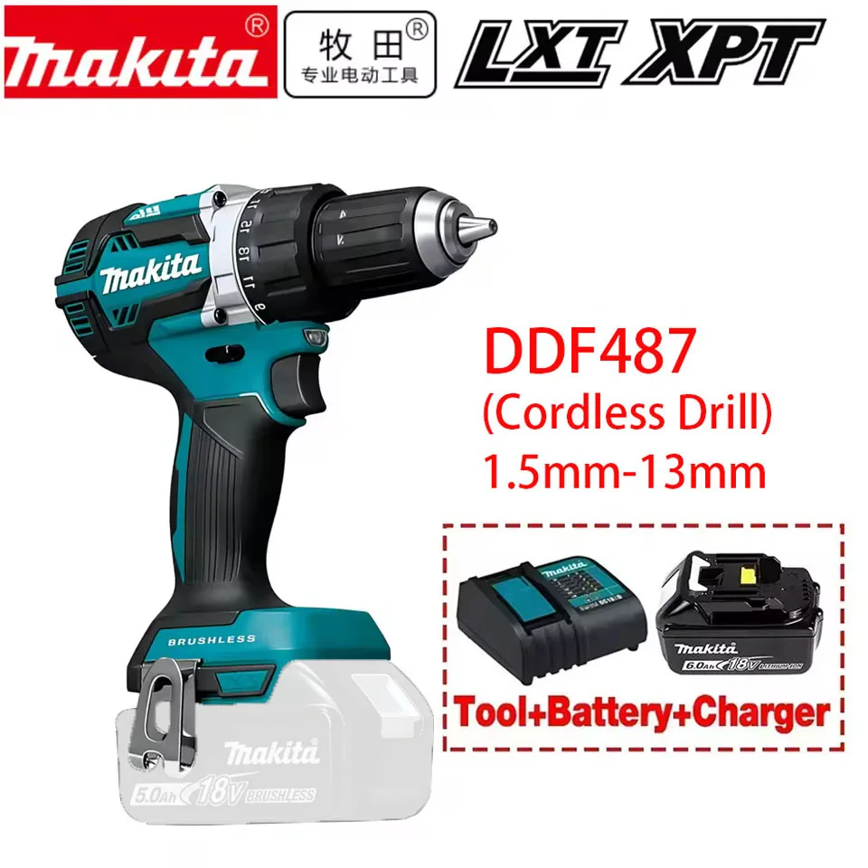 Makita DDF487 18V 6.0 batteryBrushless Electric Drill Impact Tool for Decoration Teams Professional Power Tools
Makita DDF487 18V 6.0 batteryBrushless Electric Drill Impact Tool for Decoration Teams Professional Power Tools