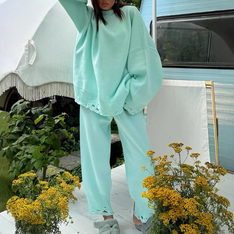 Broken Hole Sweater Set for Women Autumn/winter 2025 Knitted Shorts Round Neck Sweater Set for Women
Broken Hole Sweater Set for Women Autumn/winter 2025 Knitted Shorts Round Neck Sweater Set for Women