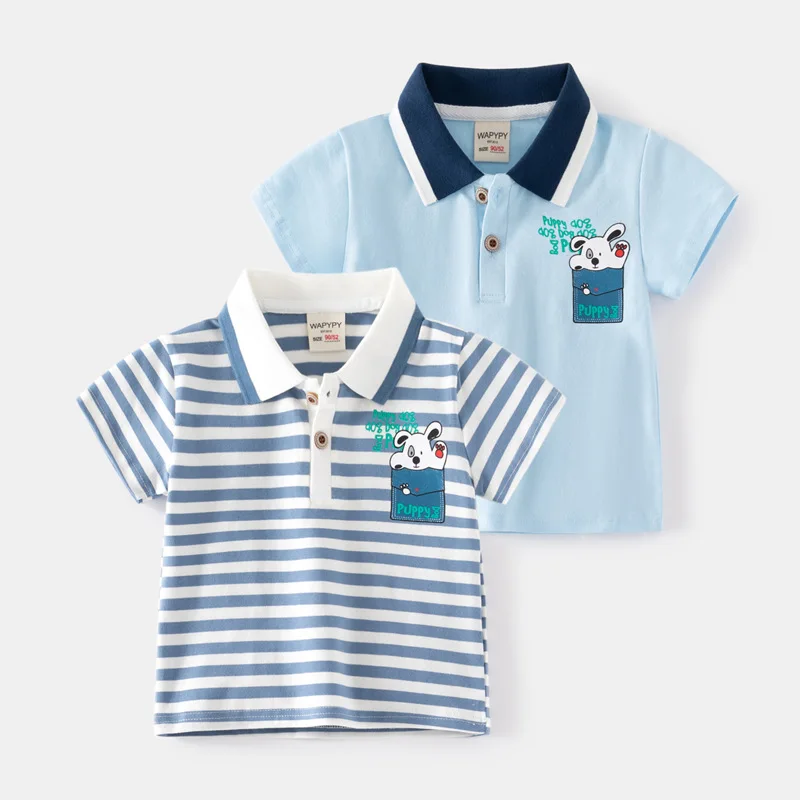Baby Boys T-shirts Cotton Boy Tops Kids Stripe Lapel T-shirt Cotton Summer Tees Shirts 2-6 Years Baby Boy Clothes
Baby Boys T-shirts Cotton Boy Tops Kids Stripe Lapel T-shirt Cotton Summer Tees Shirts 2-6 Years Baby Boy Clothes