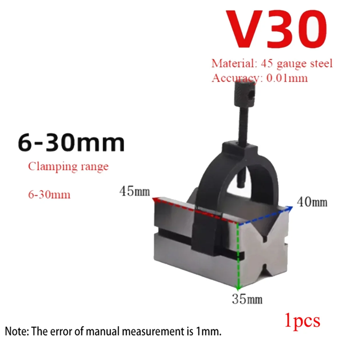 AAA87 1pc High Precision V Block Clamp Set A Type Machinist Blocks and Clamp Tools Set V30
AAA87 1pc High Precision V Block Clamp Set A Type Machinist Blocks and Clamp Tools Set V30