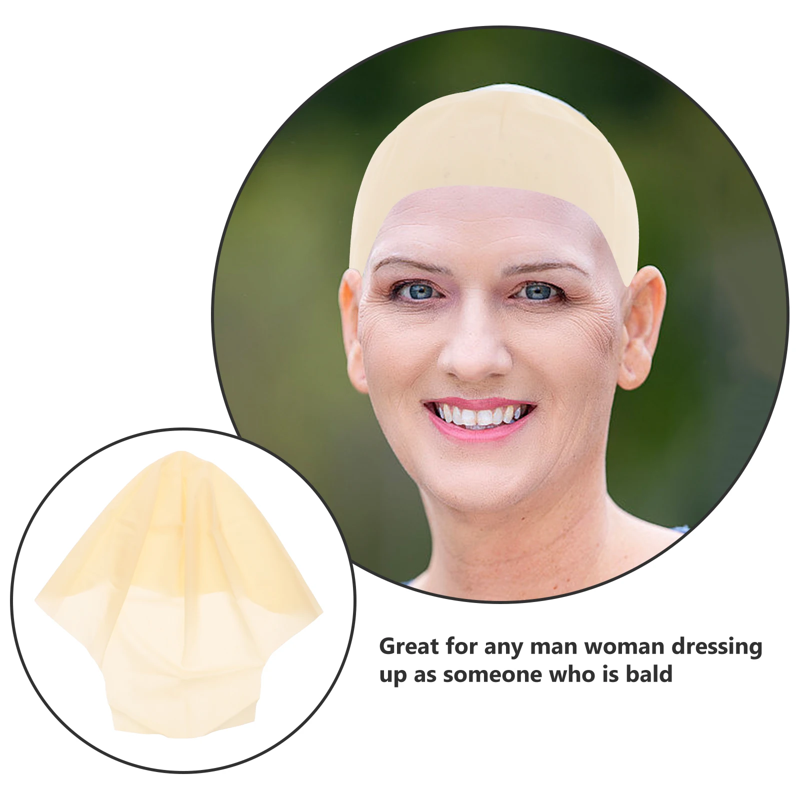 Bald Hood Trick Costume Cap Cosplay Headwear Dress Up Props Latex Bald Wig Men Head Cap Latex Caps Halloween Performance props.
Bald Hood Trick Costume Cap Cosplay Headwear Dress Up Props Latex Bald Wig Men Head Cap Latex Caps Halloween Performance props.