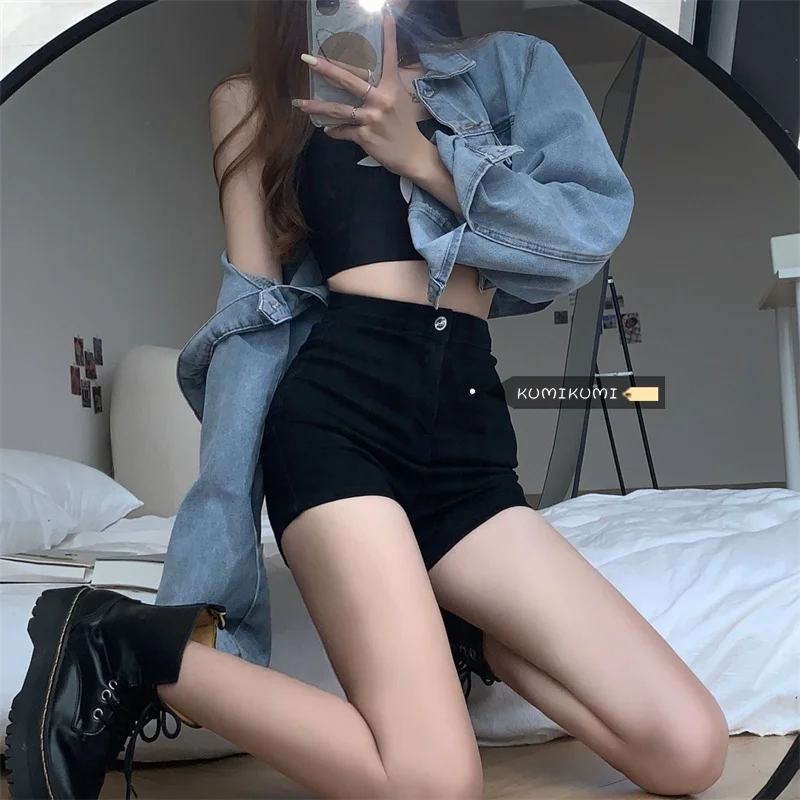High Waist Super Short Denim Shorts Women's Summer Slimming Hot Pants Tight Sexy Girls Black Cotton Stretch Jeans Pants
High Waist Super Short Denim Shorts Women's Summer Slimming Hot Pants Tight Sexy Girls Black Cotton Stretch Jeans Pants