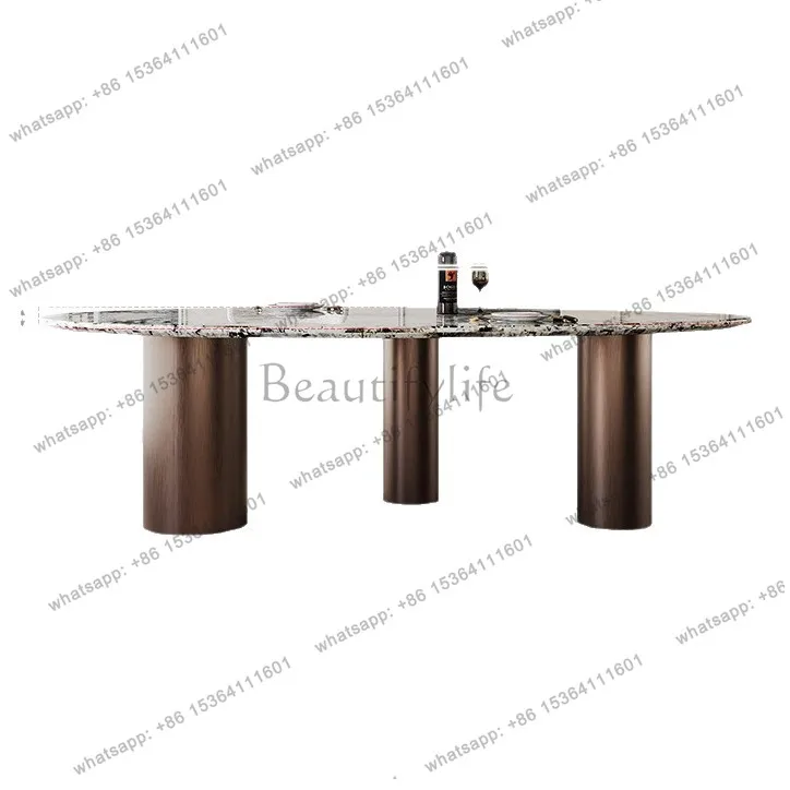 Natural luxury stone dining table retro snow mountain flying fox villa home living room table
Natural luxury stone dining table retro snow mountain flying fox villa home living room table