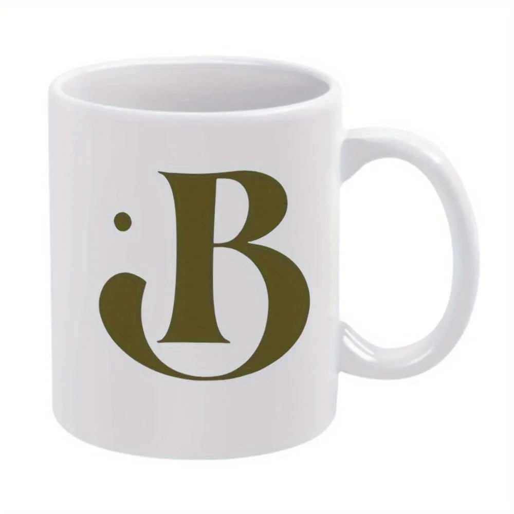 1pc Funny B-Shaped Dot Design Ceramic Mug 11oz - White Coffee Cup with Brown Letter B & Dot Accent, Hand
1pc Funny B-Shaped Dot Design Ceramic Mug 11oz - White Coffee Cup with Brown Letter B & Dot Accent, Hand