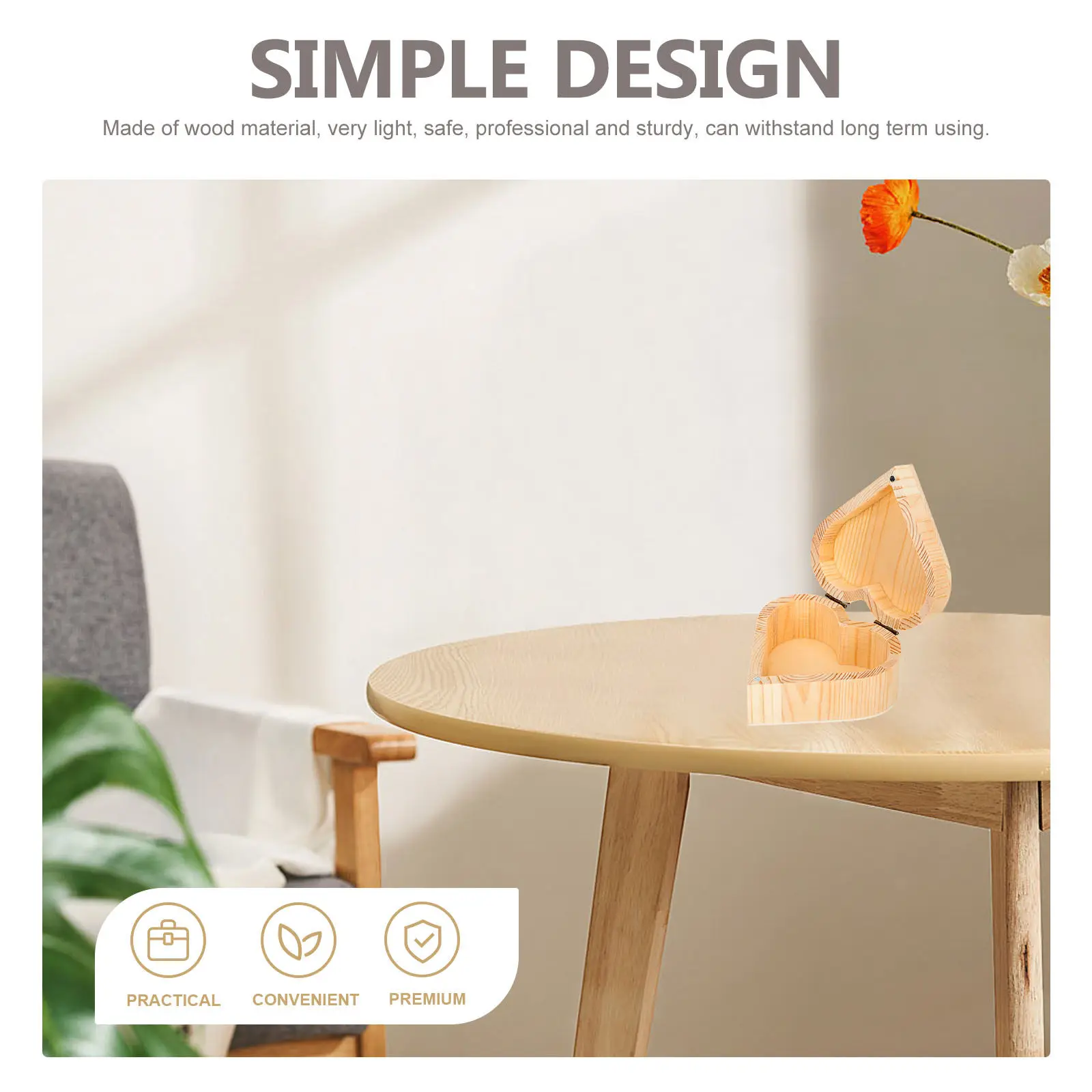 2Pcs Wooden Heart Jewelry Storage Box Compact Light Weight Safe Sturdy Organizer for Rings Pendants Anklets Trinkets Table Decor
2Pcs Wooden Heart Jewelry Storage Box Compact Light Weight Safe Sturdy Organizer for Rings Pendants Anklets Trinkets Table Decor