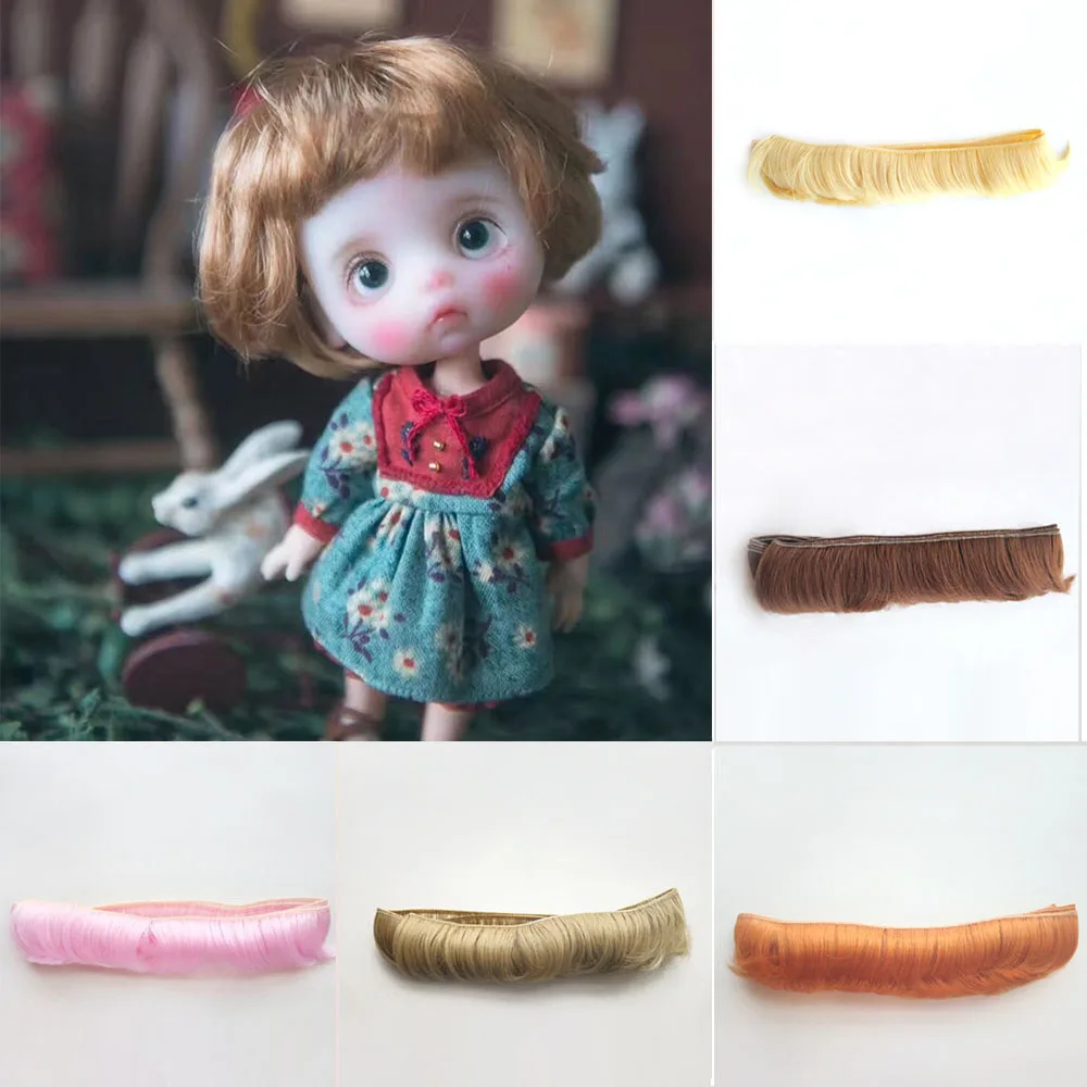 BJD/EXO/Blyth/American Doll Fringe Hair 5*100CM Black Brown DIY Wigs Handmade Short Curly Doll Bang Wigs Tress Doll Accessories
BJD/EXO/Blyth/American Doll Fringe Hair 5*100CM Black Brown DIY Wigs Handmade Short Curly Doll Bang Wigs Tress Doll Accessories