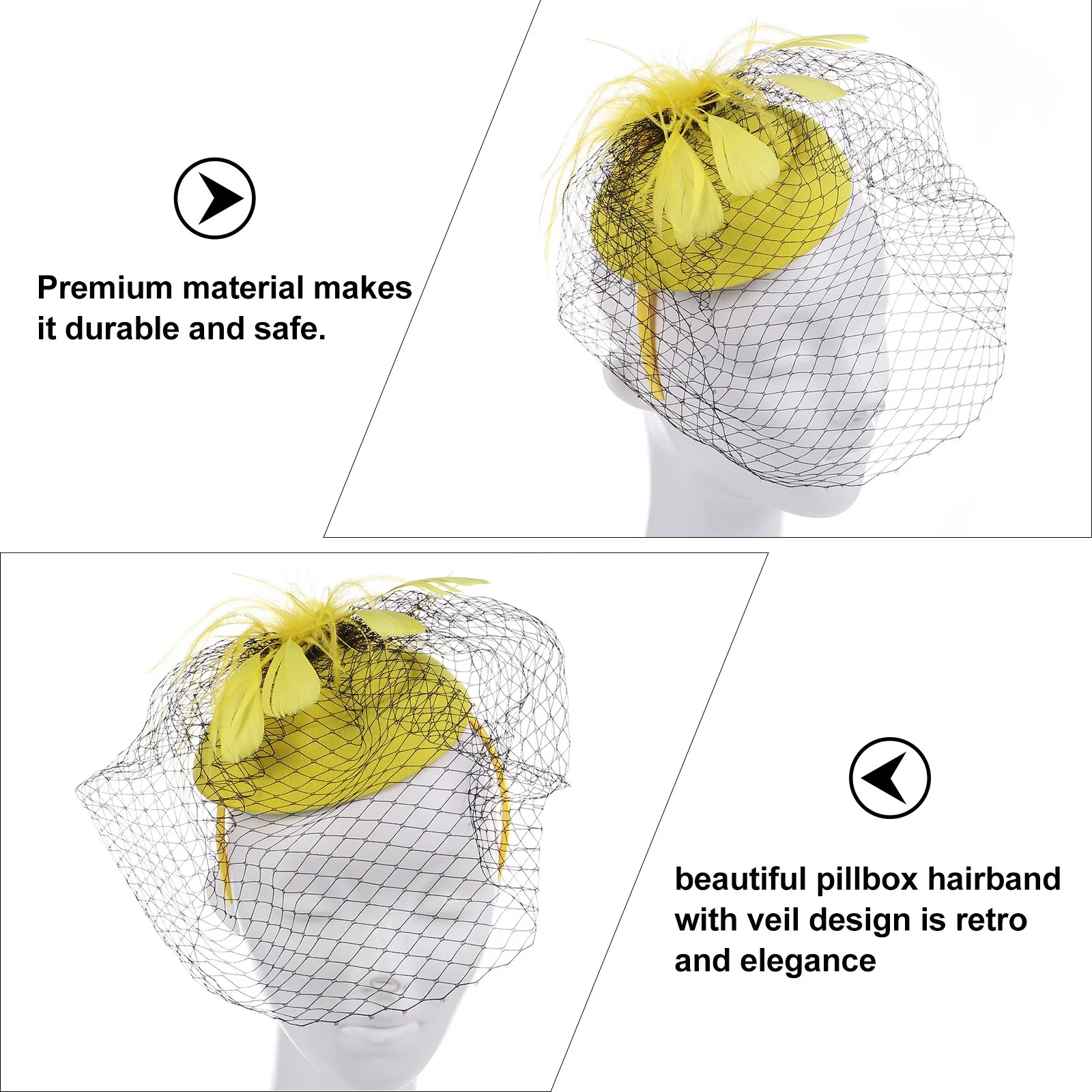 1Pcs Stylish Pillbox Hat Hairband Premium Veil Headwear Noble Delicate Design for Wedding Party Cocktail Tea Church Events 20S
1Pcs Stylish Pillbox Hat Hairband Premium Veil Headwear Noble Delicate Design for Wedding Party Cocktail Tea Church Events 20S