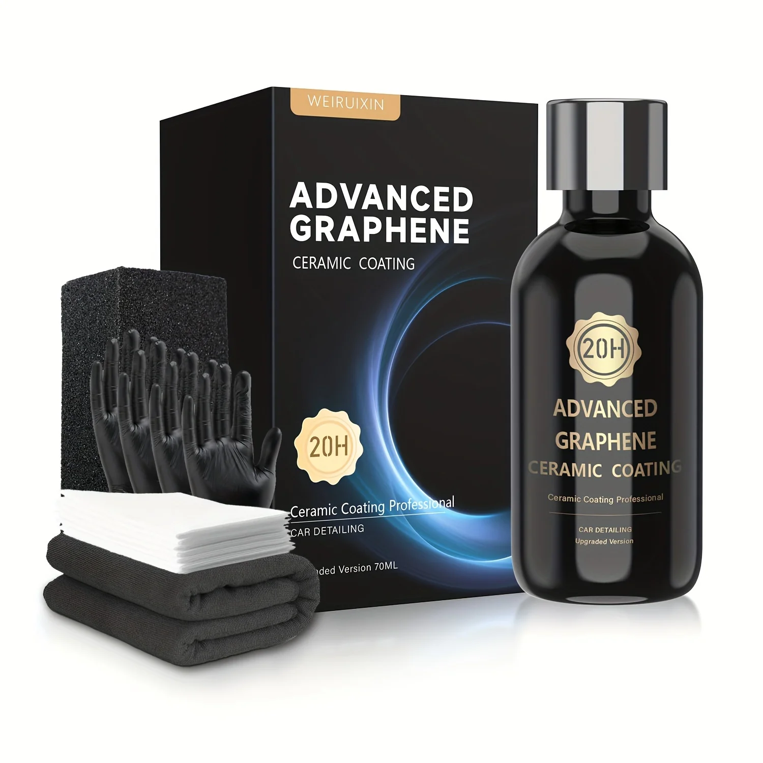 20H Advanced Graphene Ceramic Coating for Cars, Ceramic Car Auto Detailing Kit (70ml), 10+ Years Of Long Lasting Protection, Ultra High Gloss, Apply After Car Wash & Paint Correction
20H Advanced Graphene Ceramic Coating for Cars, Ceramic Car Auto Detailing Kit (70ml), 10+ Years Of Long Lasting Protection, Ultra High Gloss, Apply After Car Wash & Paint Correction