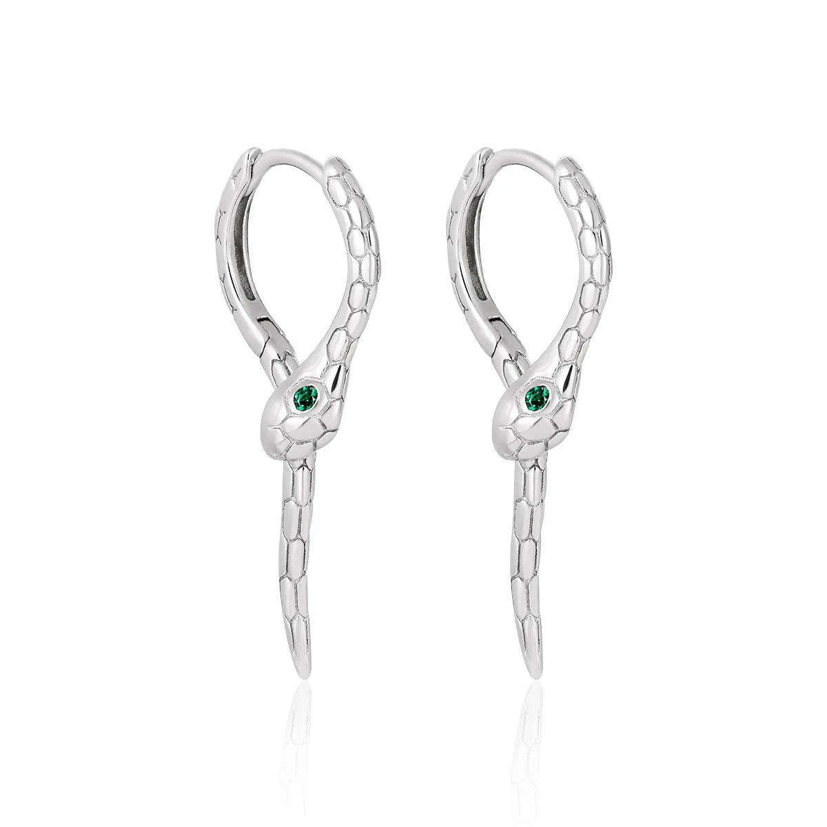 Uniorsj 925 Sterling Silver Jewelry Fashionable and Exaggerated Style Animal Green Eyes Snake Hoop Earrings for Women
Uniorsj 925 Sterling Silver Jewelry Fashionable and Exaggerated Style Animal Green Eyes Snake Hoop Earrings for Women