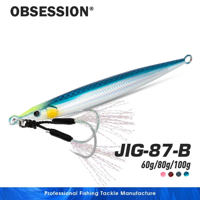 OBSESSION J87B 60g 80g 100g Jig Lure 3D Little Jack UV Luminous Pencil Fishing Lure Trolling Sinking Saltwater For Seabass Tuna
OBSESSION J87B 60g 80g 100g Jig Lure 3D Little Jack UV Luminous Pencil Fishing Lure Trolling Sinking Saltwater For Seabass Tuna