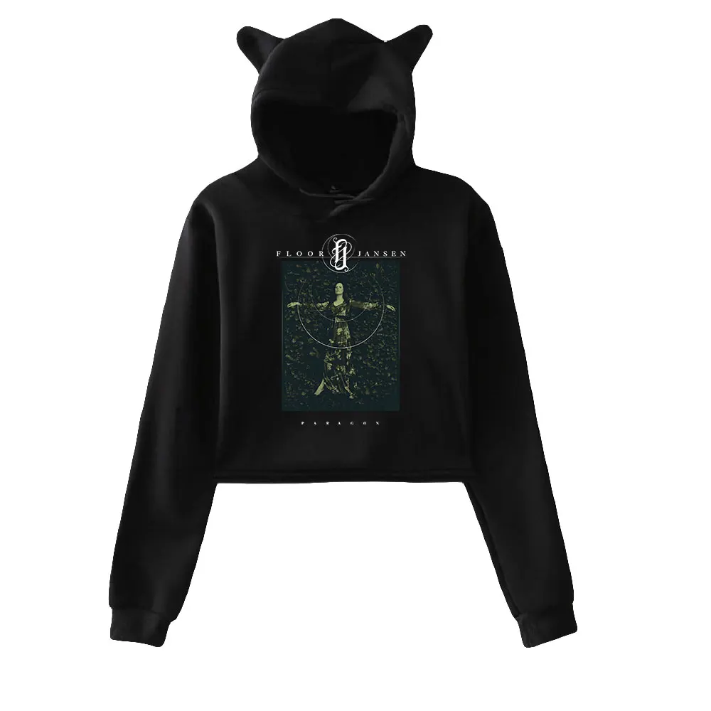 Floor Jansen Paragon Merch Pullover Cat Ears Hoodie Long Sleeve Sweatshirts Cropped Top 2023 World Tour Women's Clothes 
Floor Jansen Paragon Merch Pullover Cat Ears Hoodie Long Sleeve Sweatshirts Cropped Top 2023 World Tour Women's Clothes