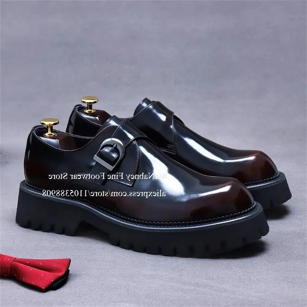 Glossy Men Leather Monk Strap Shoes Round Toe Slip On Buckle Decor Dress Shoes for Men Classic Formal Shoes Business Wedding
Glossy Men Leather Monk Strap Shoes Round Toe Slip On Buckle Decor Dress Shoes for Men Classic Formal Shoes Business Wedding