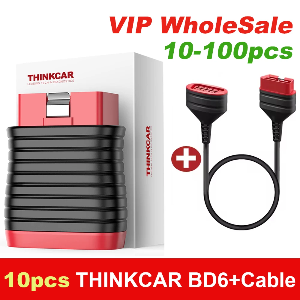 Wholesale 10pcs THINKCAR BD6 OBD2 Scanner VIP Wholesale Link All-System Diagnosis Car Diagnostic Scan Tool Read/Clear fault code
Wholesale 10pcs THINKCAR BD6 OBD2 Scanner VIP Wholesale Link All-System Diagnosis Car Diagnostic Scan Tool Read/Clear fault code