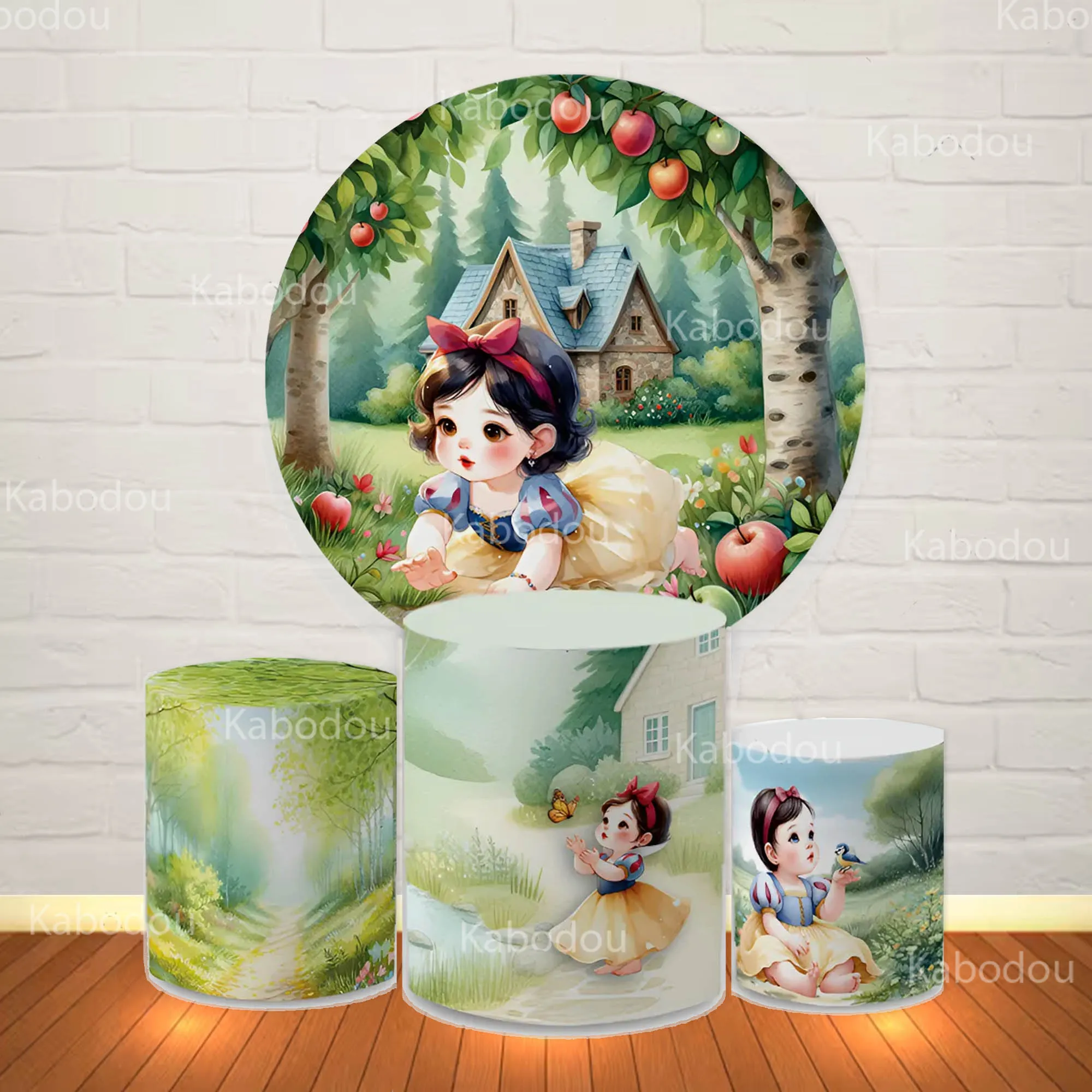 The Snow White Baby Round Backdrop Princess Birthday Party Baby Shower Cartoon Photography Background Decor Cylinder Cover Booth
The Snow White Baby Round Backdrop Princess Birthday Party Baby Shower Cartoon Photography Background Decor Cylinder Cover Booth