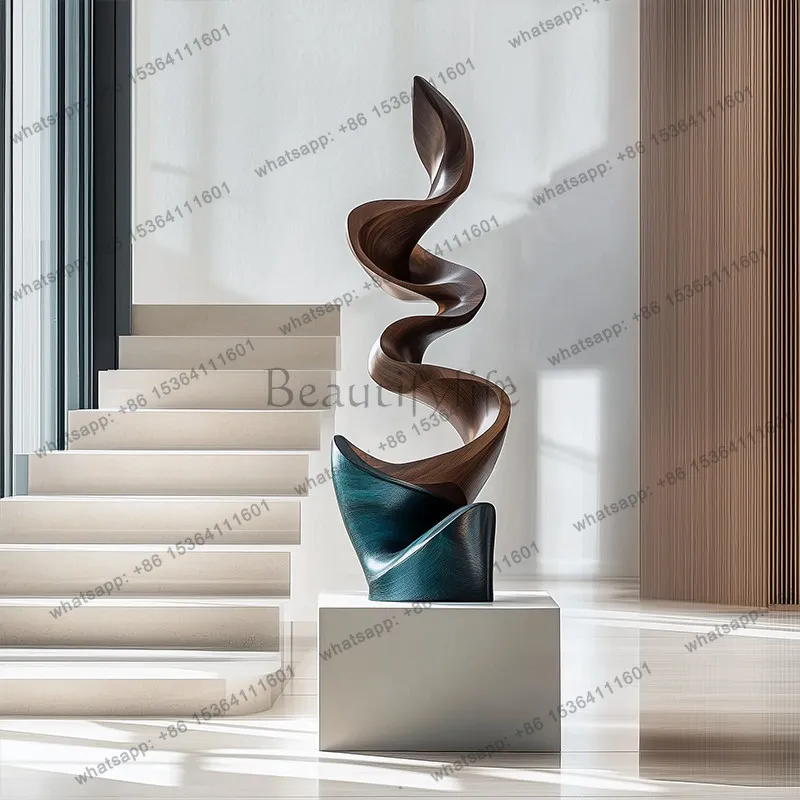 54Modern light luxury hotel lobby sales office entrance decoration floor-to-ceiling large ornament abstract solid wood sculpture
54Modern light luxury hotel lobby sales office entrance decoration floor-to-ceiling large ornament abstract solid wood sculpture