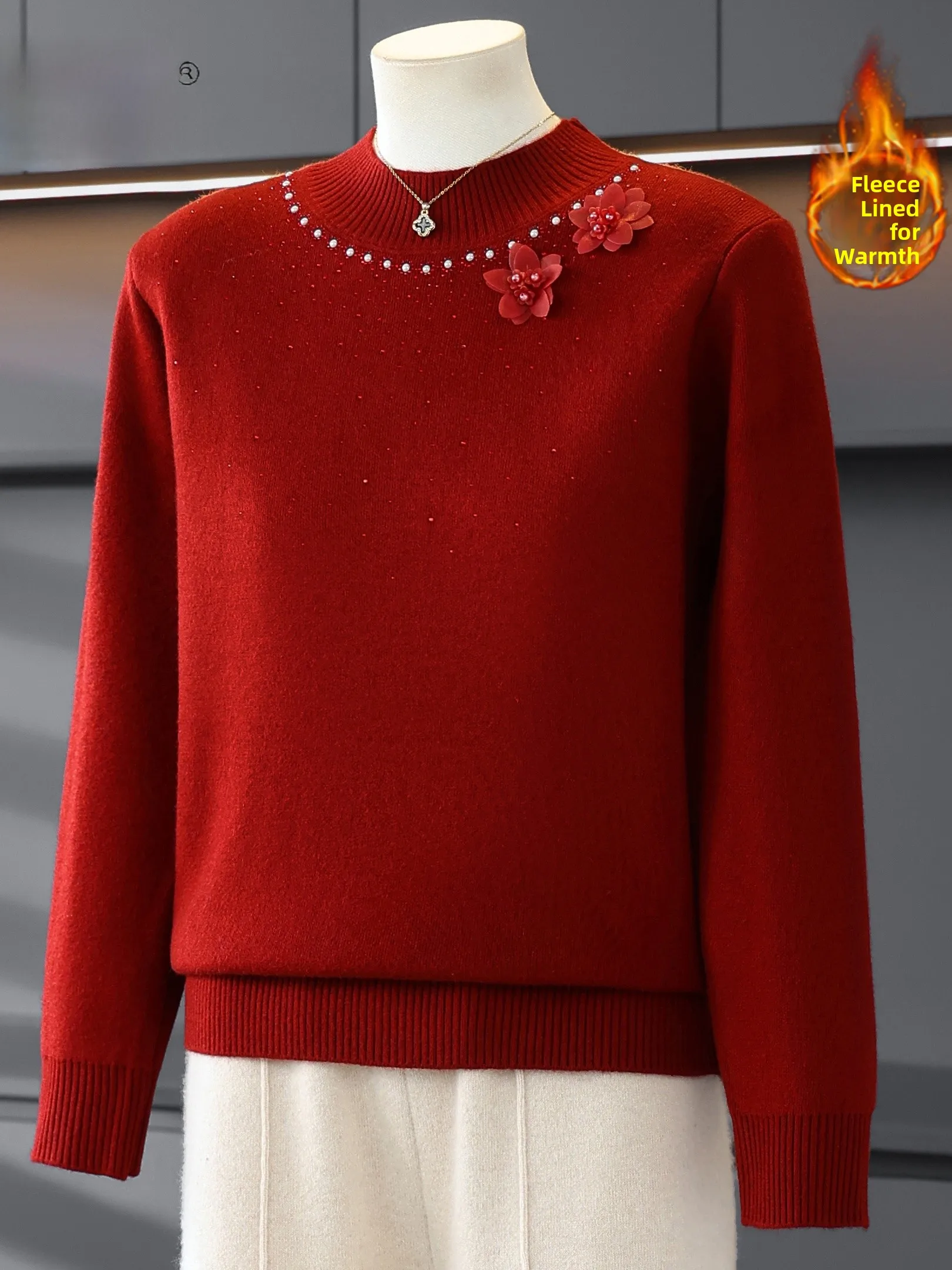 Fce Lined f High Ne Sweater for Women Autumn Winter New Sle Warm Base Layer irt Outerwear Mom Clothes Faionable...
Fce Lined f High Ne Sweater for Women Autumn Winter New Sle Warm Base Layer irt Outerwear Mom Clothes Faionable...