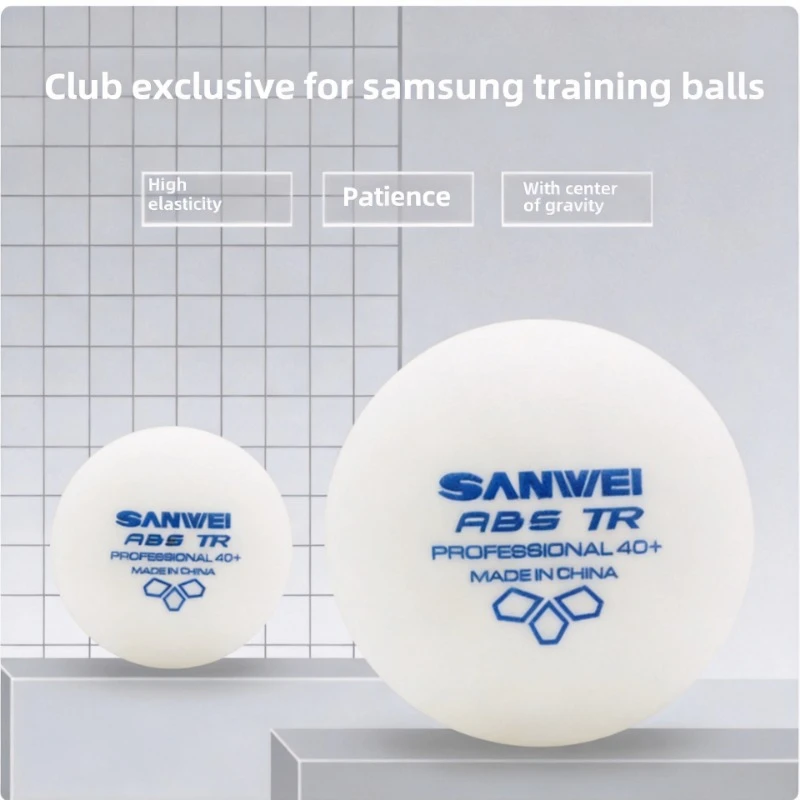 100 Pcs Sanwei ABS 40+ New Materials Plastic Table Tennis Balls Professional Ping Pong Balls for Robot Training Club Use
100 Pcs Sanwei ABS 40+ New Materials Plastic Table Tennis Balls Professional Ping Pong Balls for Robot Training Club Use