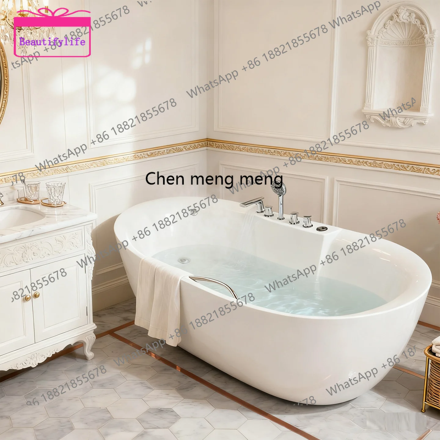 YL Home Acrylic Surf Massage Freestanding Integrated Bathtub B & B Hotel Adult Yuanbao Bathtub
YL Home Acrylic Surf Massage Freestanding Integrated Bathtub B & B Hotel Adult Yuanbao Bathtub