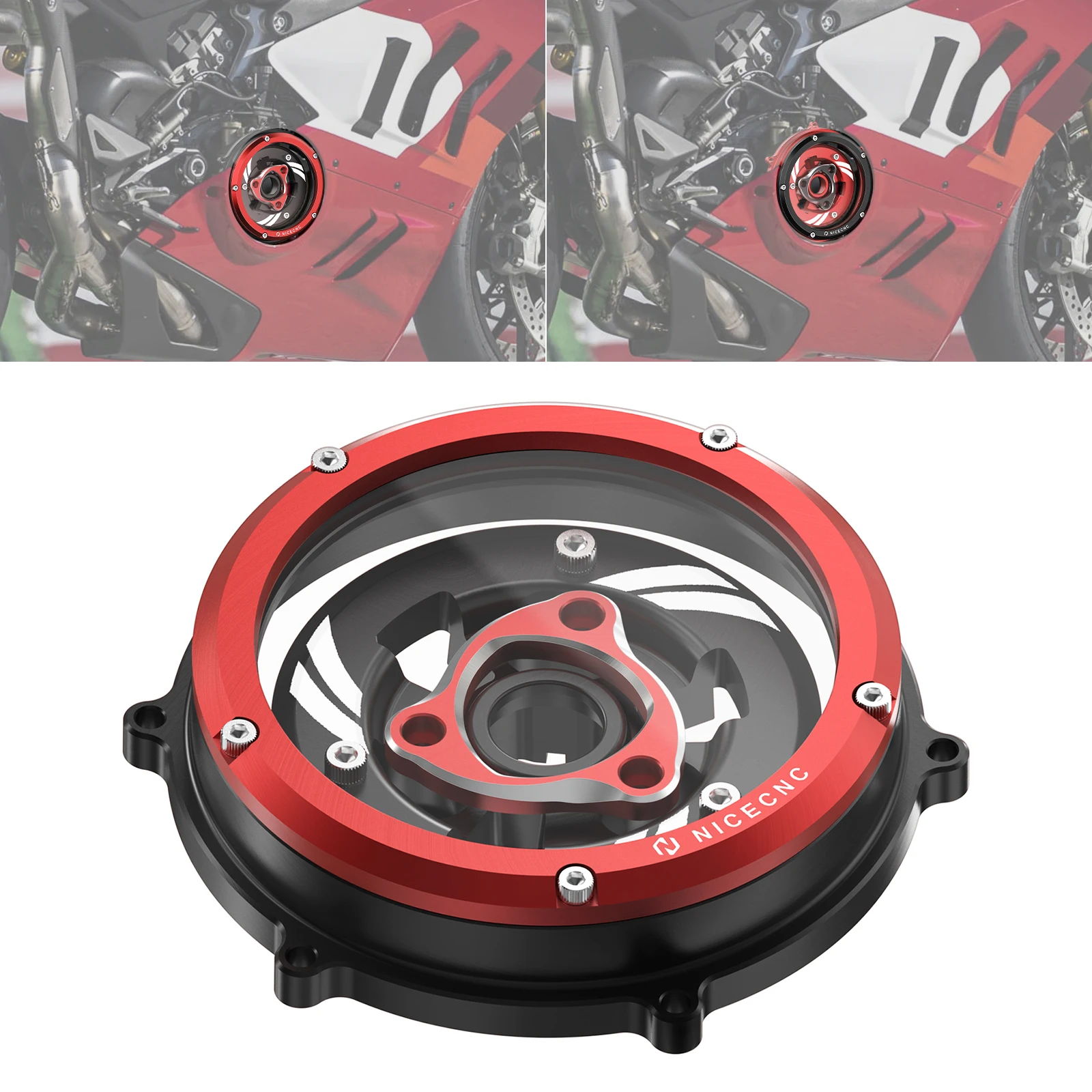 For 2013-2017 Ducati 1199 Panigale R Motorcycle Transparent Clutch Cover for Ducati 955 Panigale V2 2020 2021 2022 2023 2024
For 2013-2017 Ducati 1199 Panigale R Motorcycle Transparent Clutch Cover for Ducati 955 Panigale V2 2020 2021 2022 2023 2024