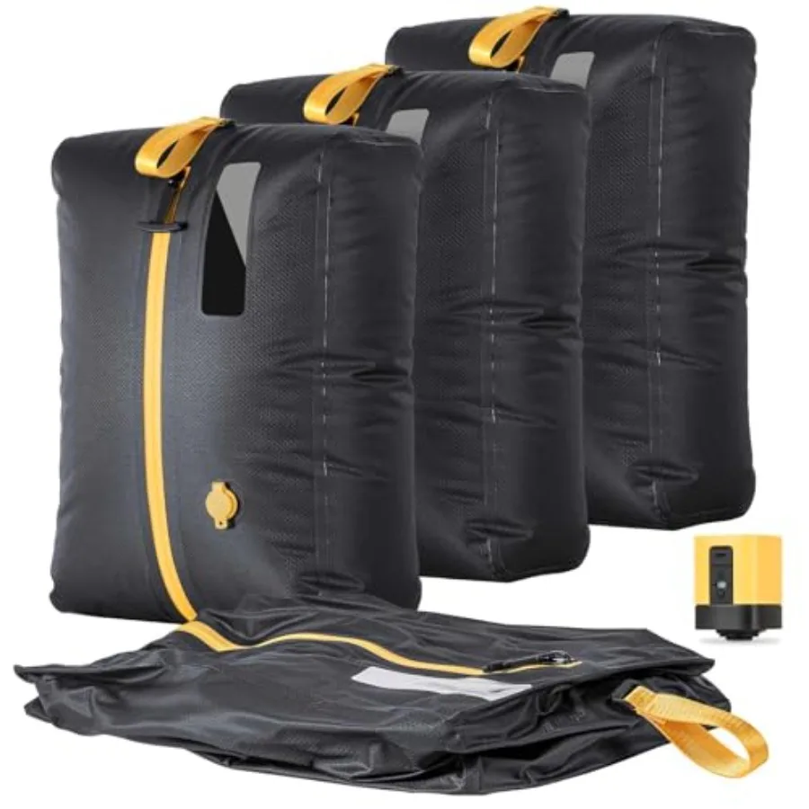 Vacuum Bags for Travel: 24L Reusable Compression Packing Cubes with Rechargeable Pump, IP67 Waterproof Space Saver Kit 3 Pack +
Vacuum Bags for Travel: 24L Reusable Compression Packing Cubes with Rechargeable Pump, IP67 Waterproof Space Saver Kit 3 Pack +