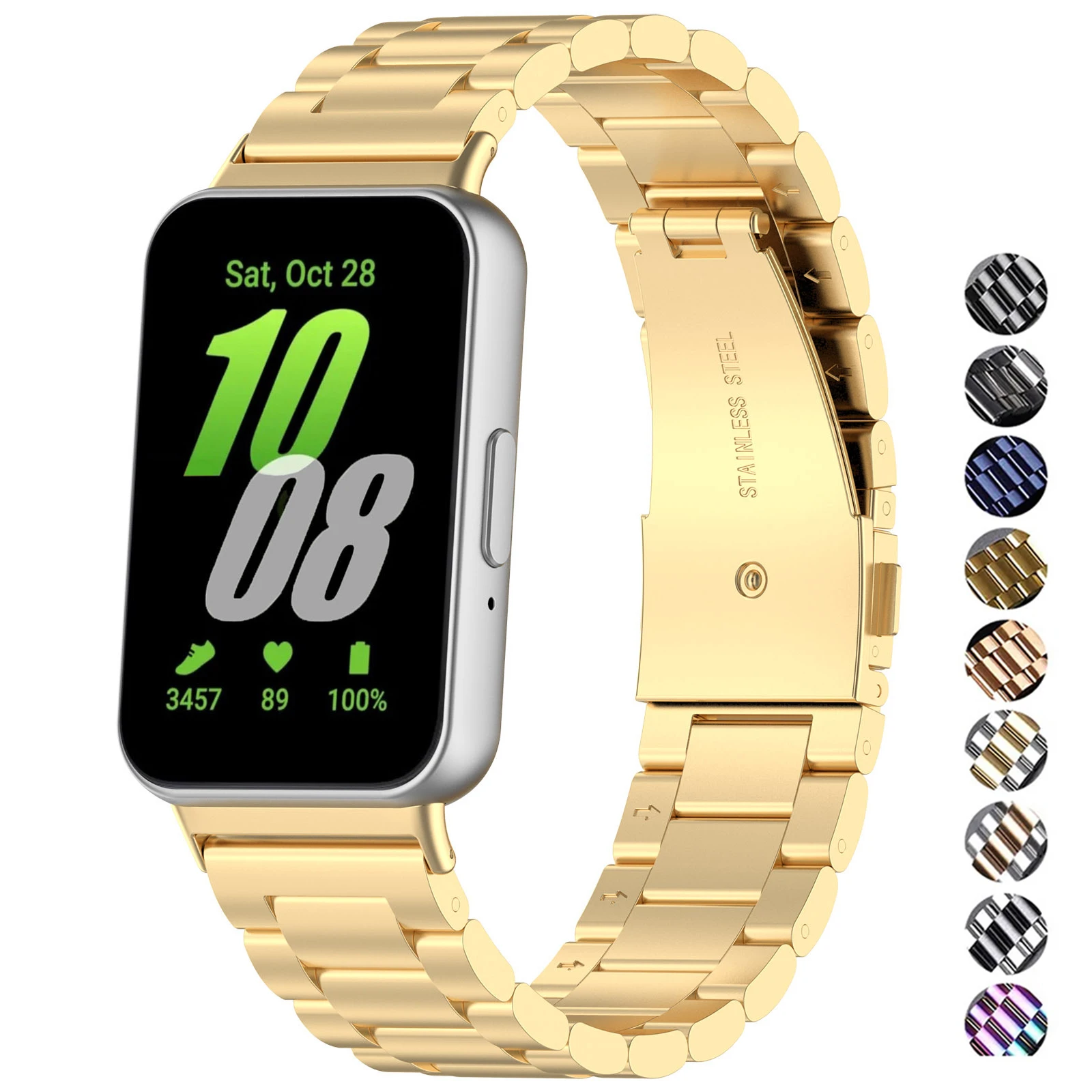 Ремешок из нержавеющей стали для Samsung Galaxy Fit 3, металлический браслет, ремешок для Galaxy Fit 3, аксессуары для замены
Ремешок из нержавеющей стали для Samsung Galaxy Fit 3, металлический браслет, ремешок для Galaxy Fit 3, аксессуары для замены