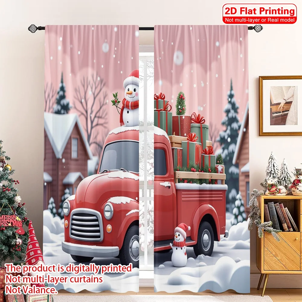 2pcs 2D flat printing Christmas Window Drapes Christmas Snowman Truck Presents Polyester Without Electricity Party & Holiday
2pcs 2D flat printing Christmas Window Drapes Christmas Snowman Truck Presents Polyester Without Electricity Party & Holiday