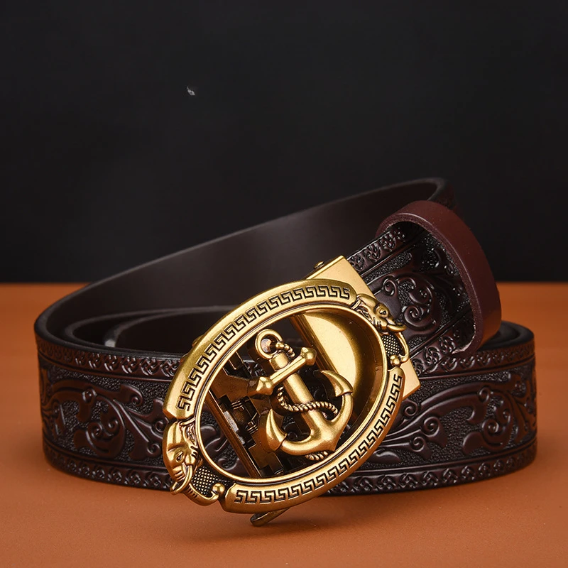 2025 European and American New Trend Retro Engraved Men's Belt Popular Men's Anchor Automatic Buckle
2025 European and American New Trend Retro Engraved Men's Belt Popular Men's Anchor Automatic Buckle
