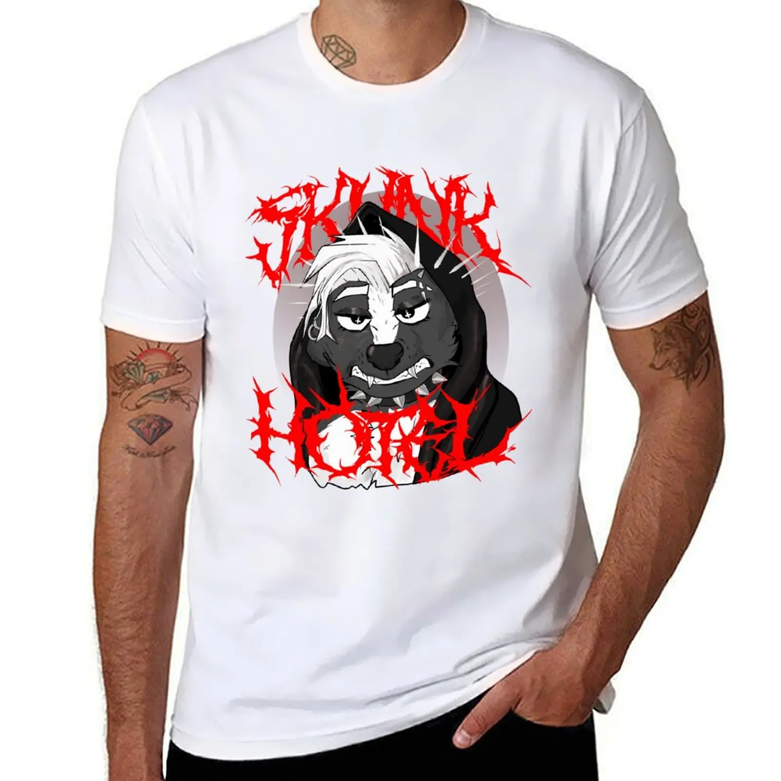 (Dark) Revy HOTEL SKUNK Graphic T-Shirt Sweat Resistant Workout Tee Shirt
(Dark) Revy HOTEL SKUNK Graphic T-Shirt Sweat Resistant Workout Tee Shirt