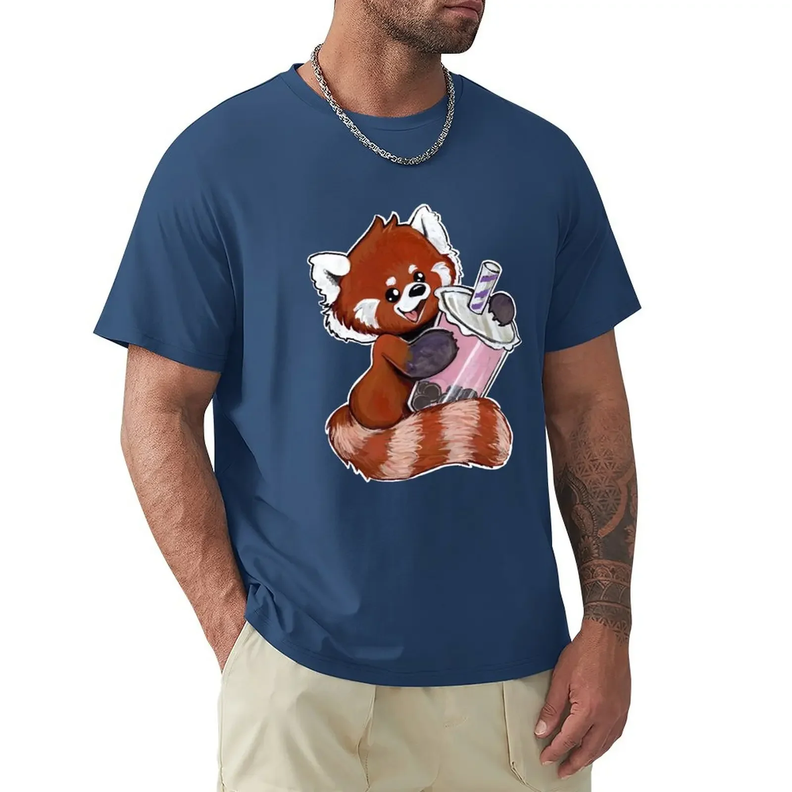 Boba tea red panda T-shirt korean fashion hippie clothes for a boy oversized mens cotton t shirts
Boba tea red panda T-shirt korean fashion hippie clothes for a boy oversized mens cotton t shirts