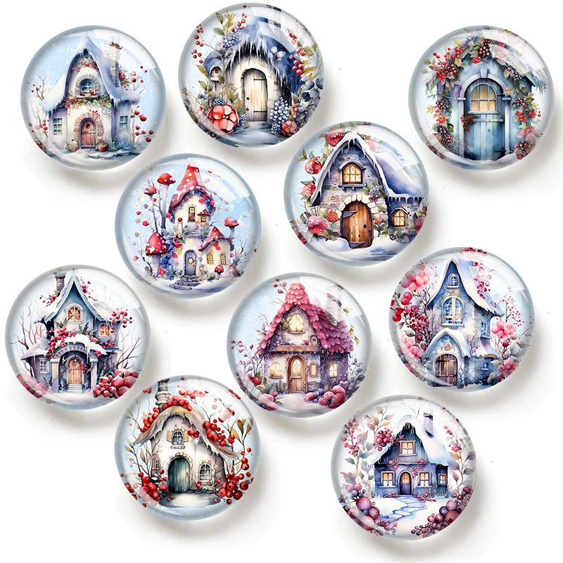Watercolor Fairy House 12/18/20/25mm glass cabochon bracelet pendant rings for jewelry demo earrings back Making findings
Watercolor Fairy House 12/18/20/25mm glass cabochon bracelet pendant rings for jewelry demo earrings back Making findings