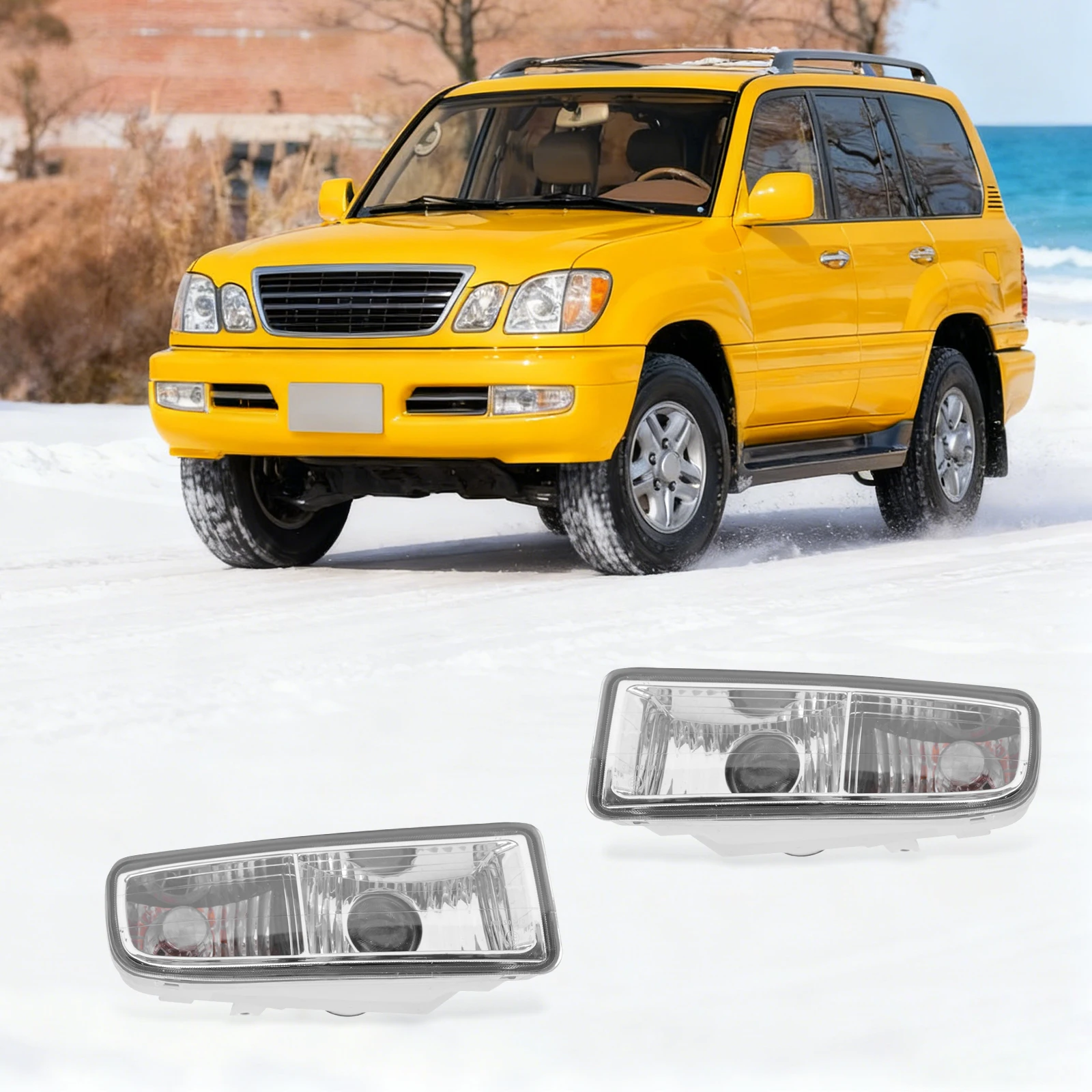 12V 55W Clear Lens, 1Pair Halogen Fog Lights - ABS+PC Injection Molding, Front Left Right Bumper Direct Replacement with Bulbs
12V 55W Clear Lens, 1Pair Halogen Fog Lights - ABS+PC Injection Molding, Front Left Right Bumper Direct Replacement with Bulbs
