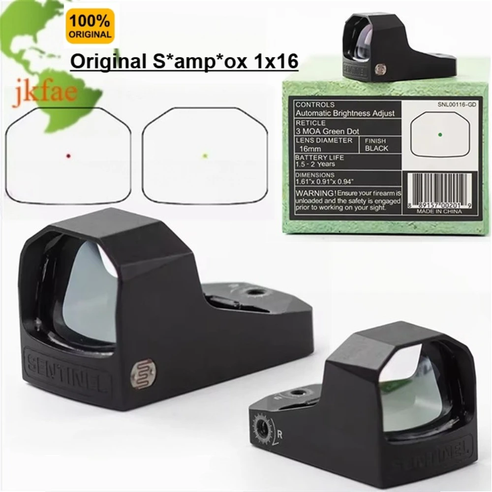 Sentinel 1x16 Compact Reflex 3 MOA Red Dot Sights RMSC Footprint Shake Wake Motion Sensing Manual Brightness for Glock 43X MOS
Sentinel 1x16 Compact Reflex 3 MOA Red Dot Sights RMSC Footprint Shake Wake Motion Sensing Manual Brightness for Glock 43X MOS